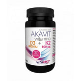 Akavit Vitamin D3 4000 K2 100 30 Tab. VITADIET - Biolaboratorium